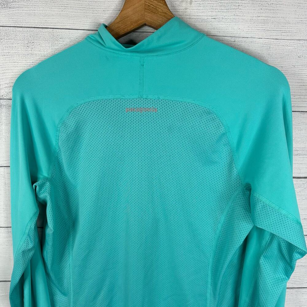 Patagonia Womens size Medium All Weather 1/2 Zip Neck Pullover Blue Hiking - Picture 5 of 10